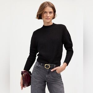 NWOT Madewell Black Alpaca Casual Sweater XXS no sewn in size tag